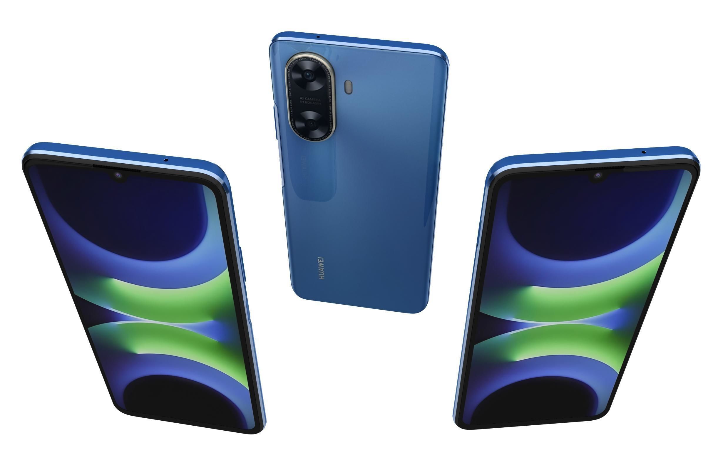 Huawei Enjoy 70z Blue 3D model_1