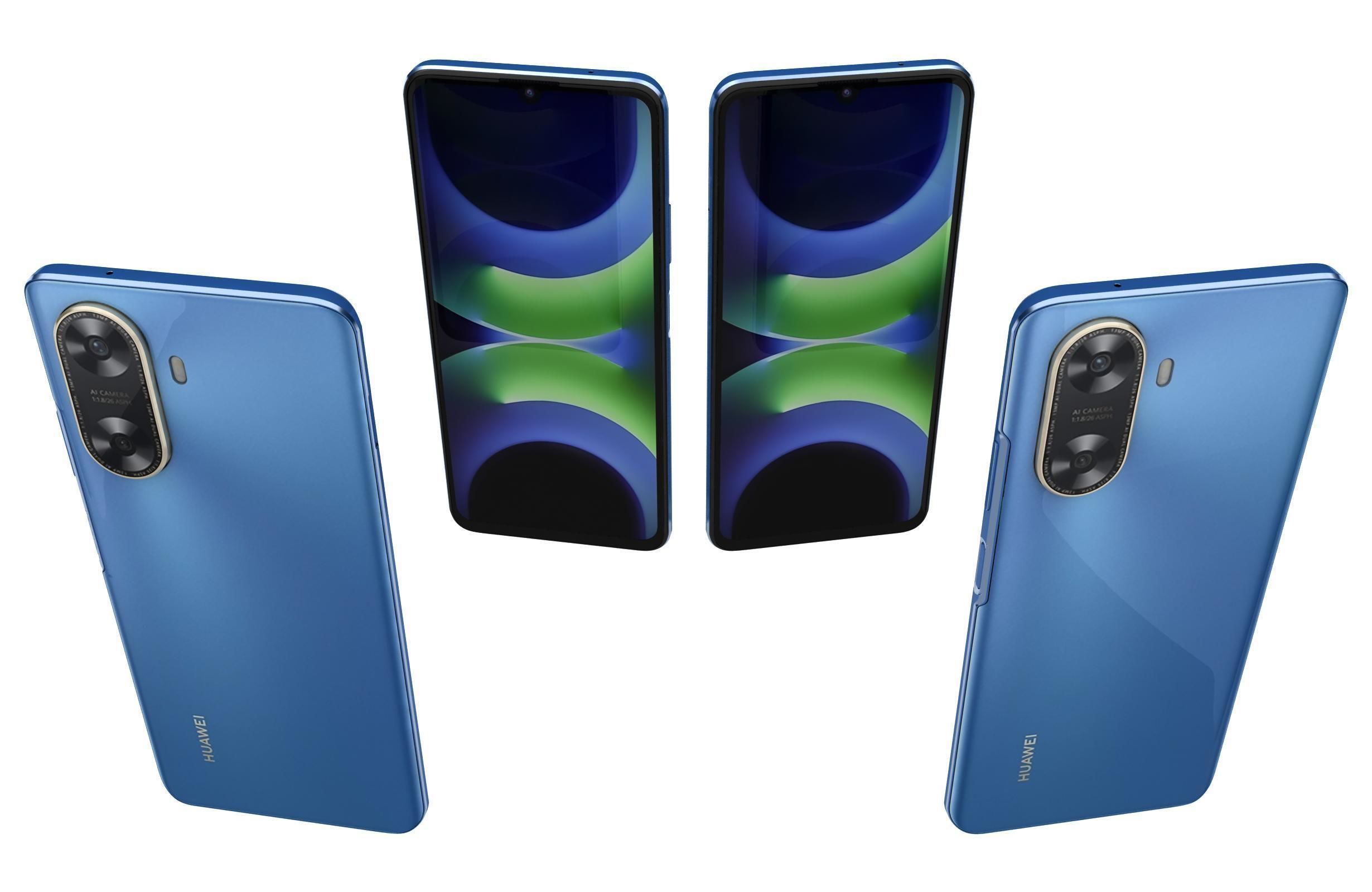 Huawei Enjoy 70z Blue 3D model_11