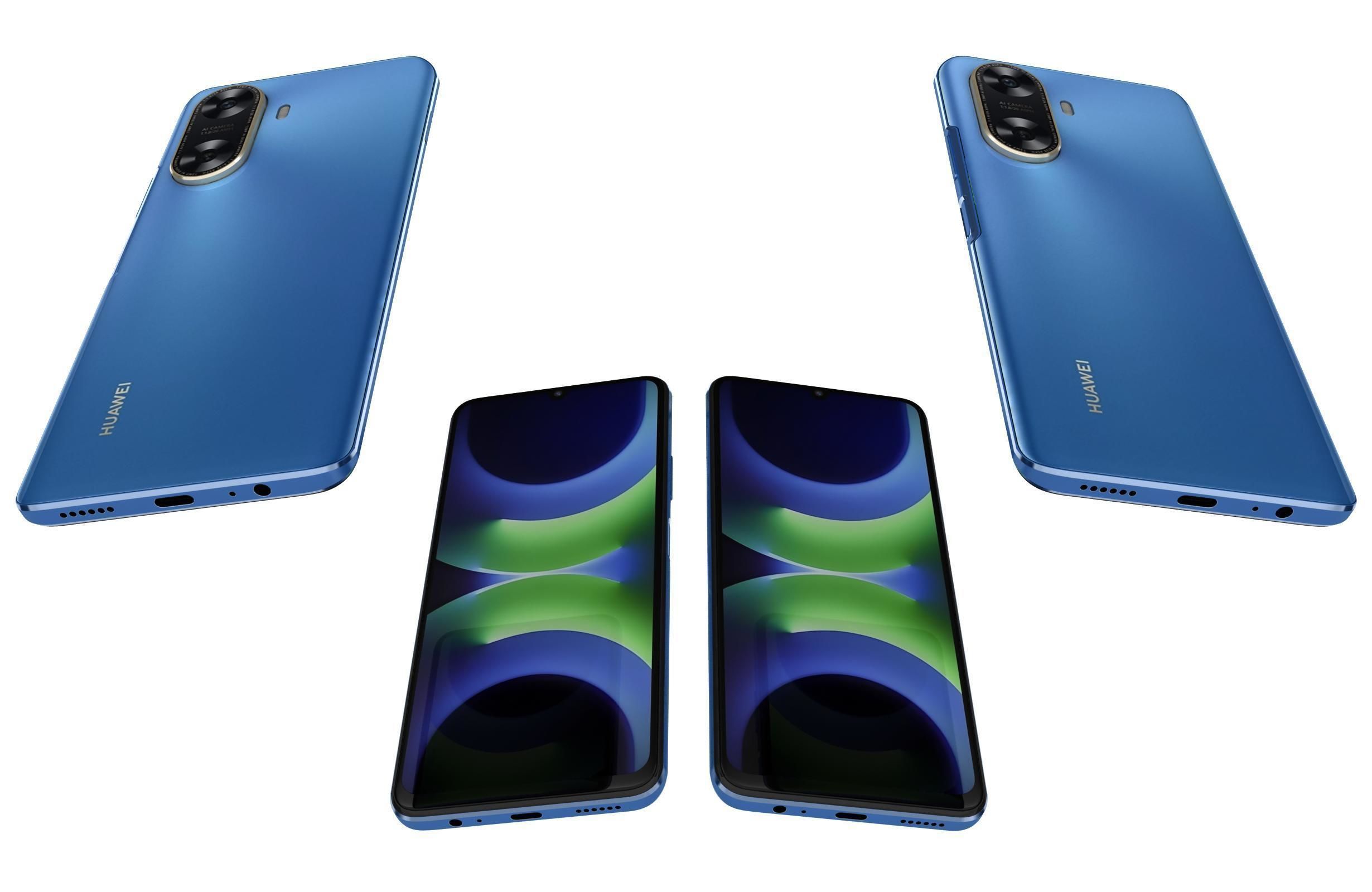Huawei Enjoy 70z Blue 3D model_12