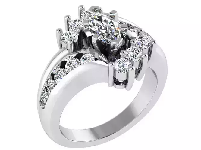 Marquise Cut Tension Ring 3166