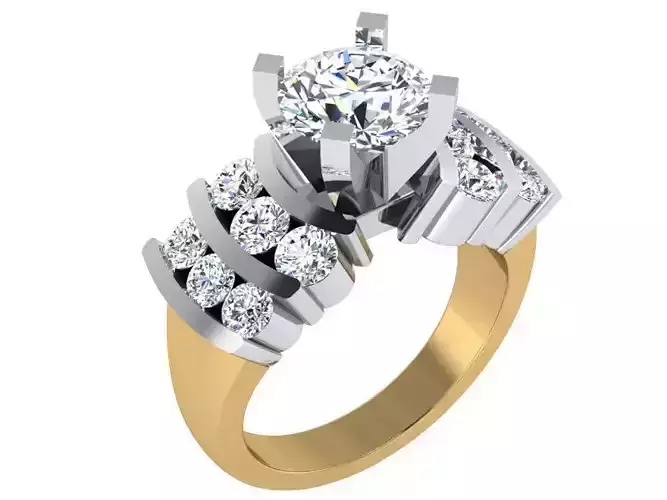 Round Diamond Peg Setting Ring 3172