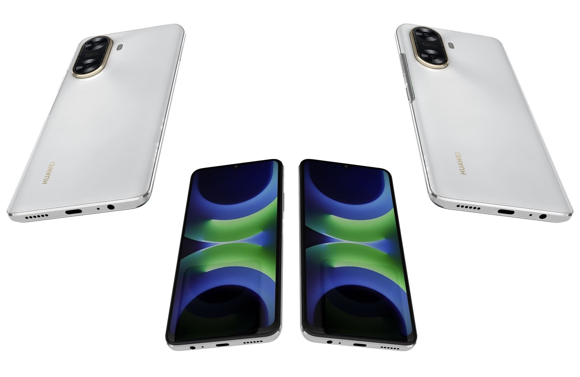 Huawei Enjoy 70z White 3D model_5