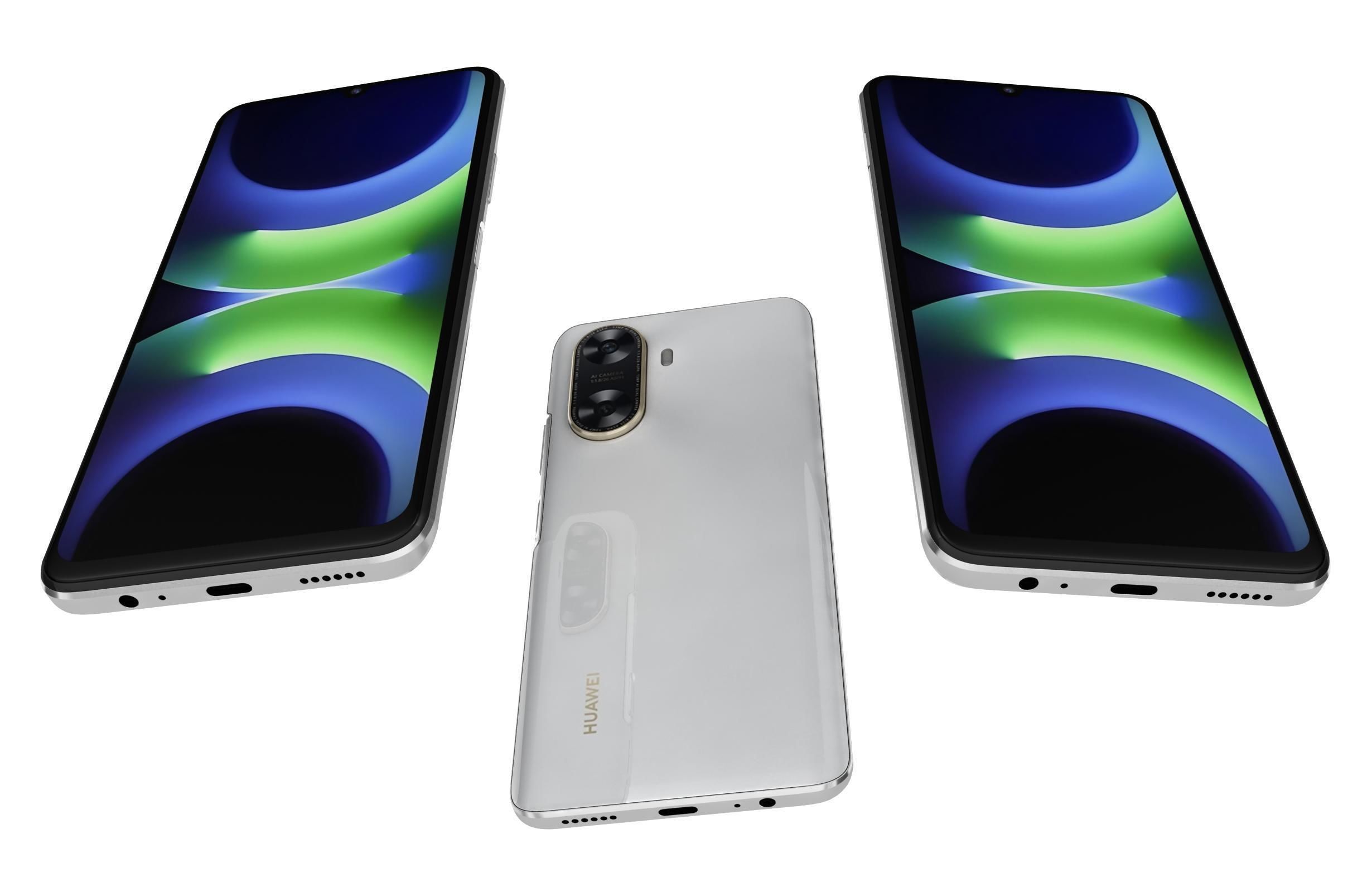 Huawei Enjoy 70z White 3D model_2