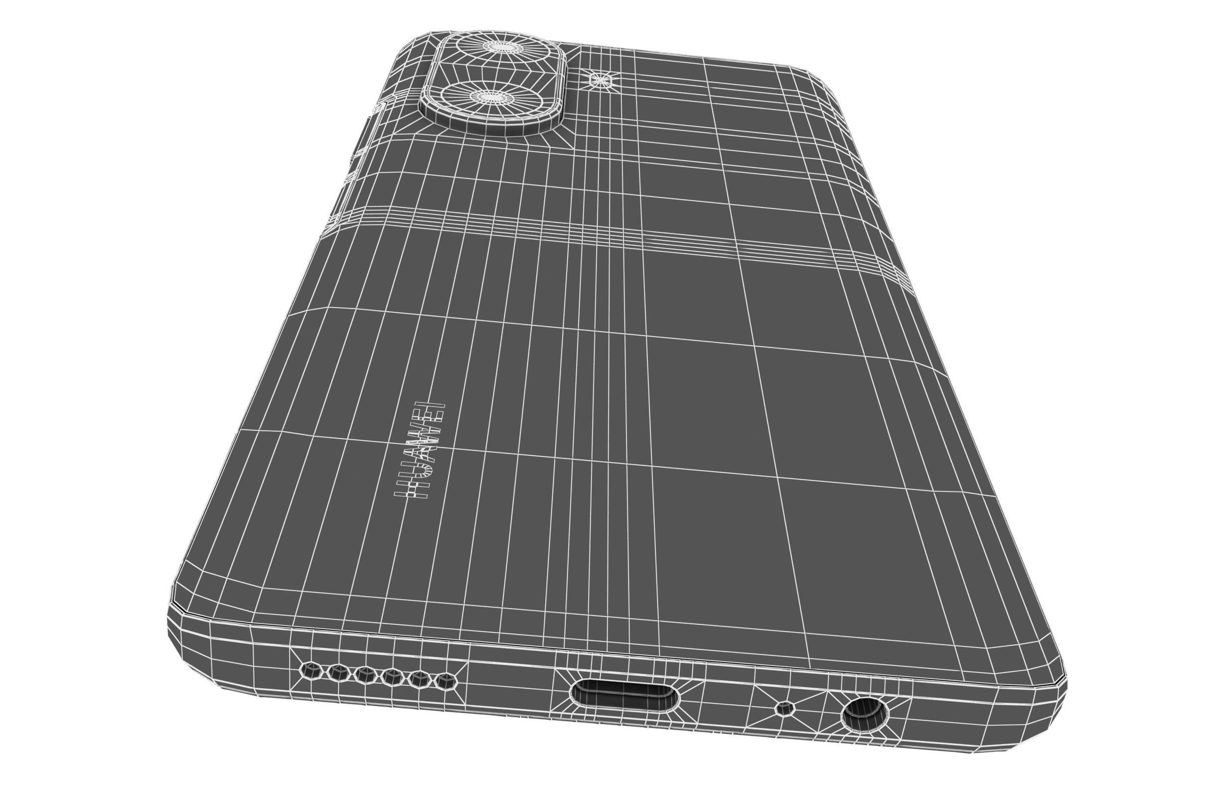 Huawei Enjoy 70z White 3D model_20