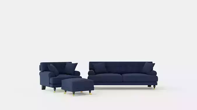 Andrew Sofa Group 3 Seater Armchair Footstool Velvet