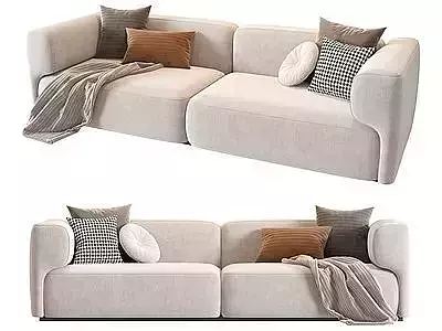 Modern multi-person sofa 3D model download 3D model