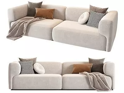Modern multi-person sofa 3D model download 3D model