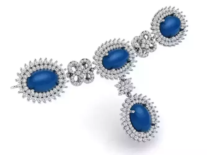 Oval Cluster Necklace 3186