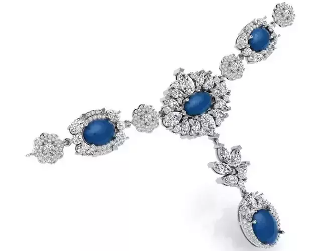 Unique Halo Necklace 3187