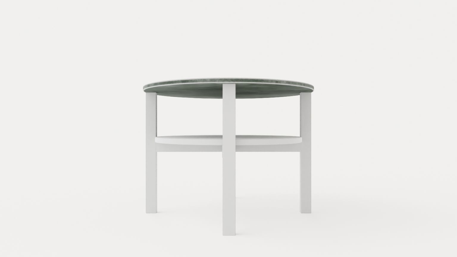 Ameli Coffee Table 120 Cm Oval Gray White Low-poly 3D model_2