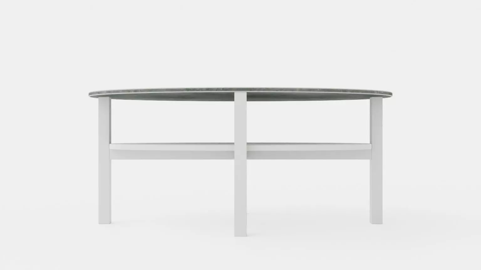 Ameli Coffee Table 120 Cm Oval Gray White Low-poly 3D model_0
