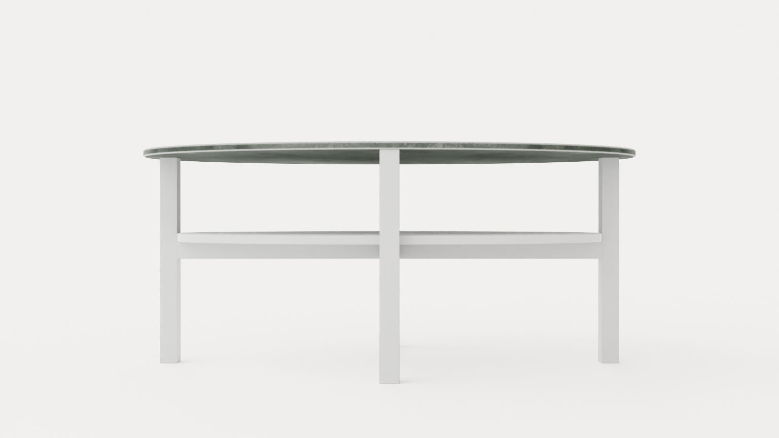 Ameli Coffee Table 120 Cm Oval Gray White Low-poly 3D model_4