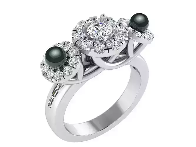 Round Halo Ring 3198