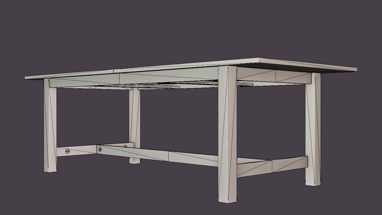 Altea Extensionable Dining Table Low-poly 3D model_6