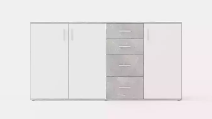 Albi Done 160 Cm Gray White