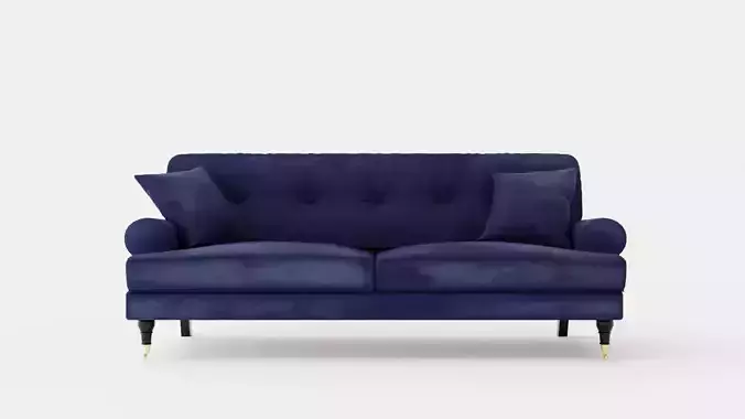 Andrew Velvet Sofa 2 Seater Midnight Blue