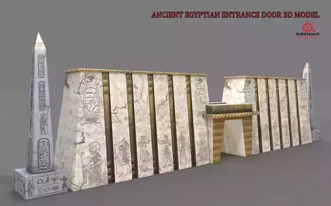ANCIENT EGYPTIAN ENTRANCE DOOR 3D MODEL