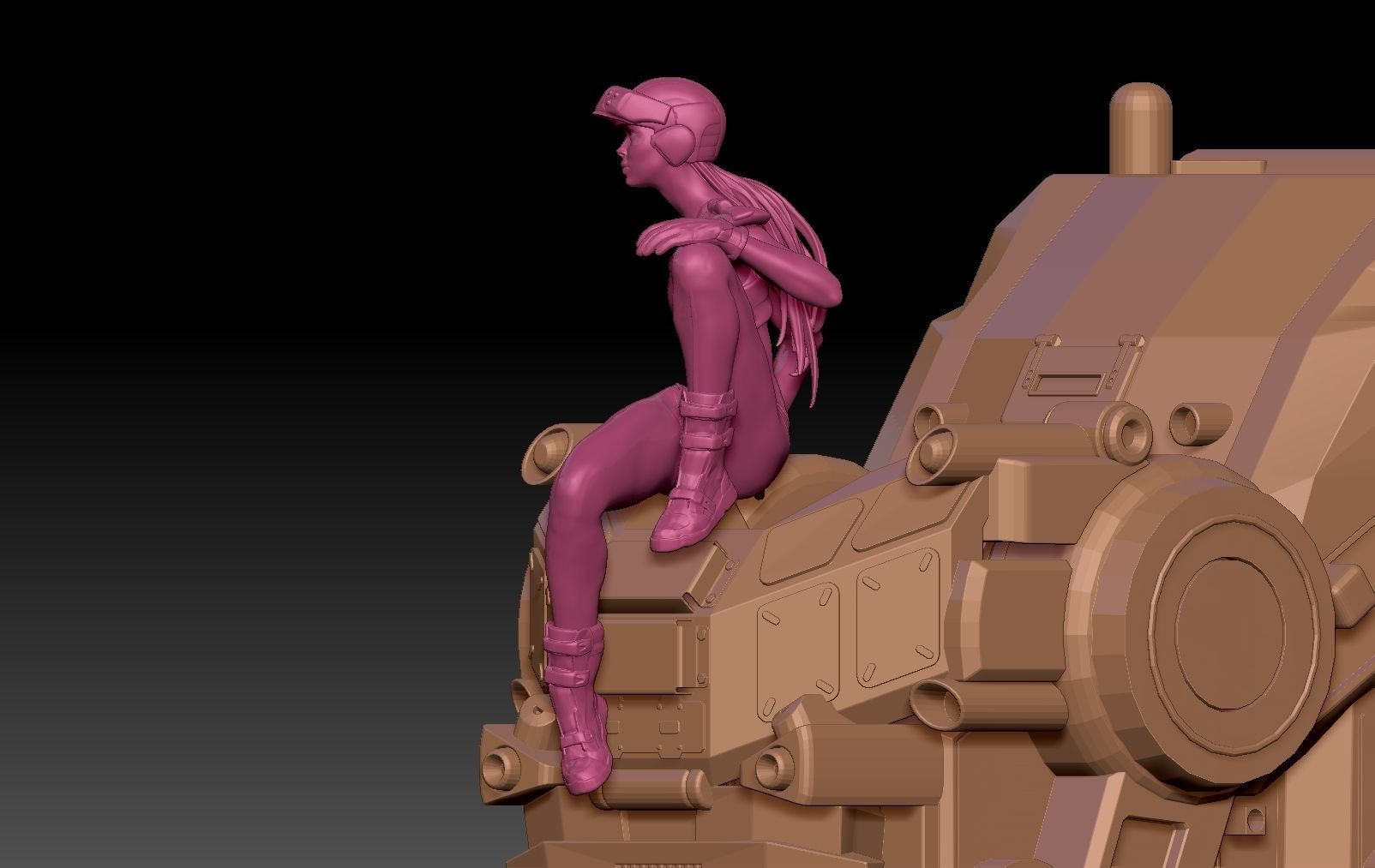 APOCALYPSE PILOTA MECHA GARAGE MILITARY 1 3D print model_1