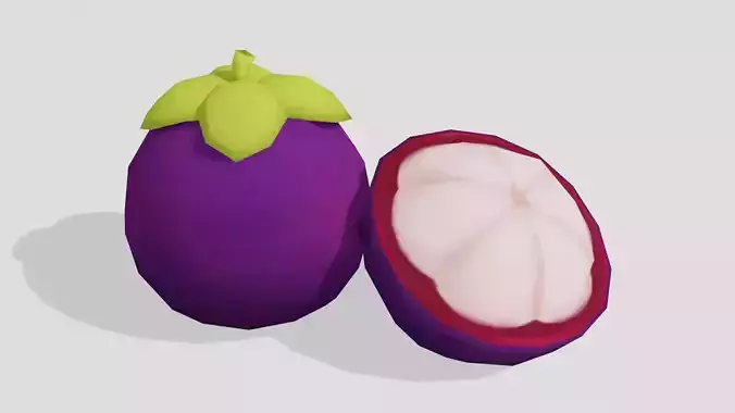 Mangosteen - Hand Painted 3D model