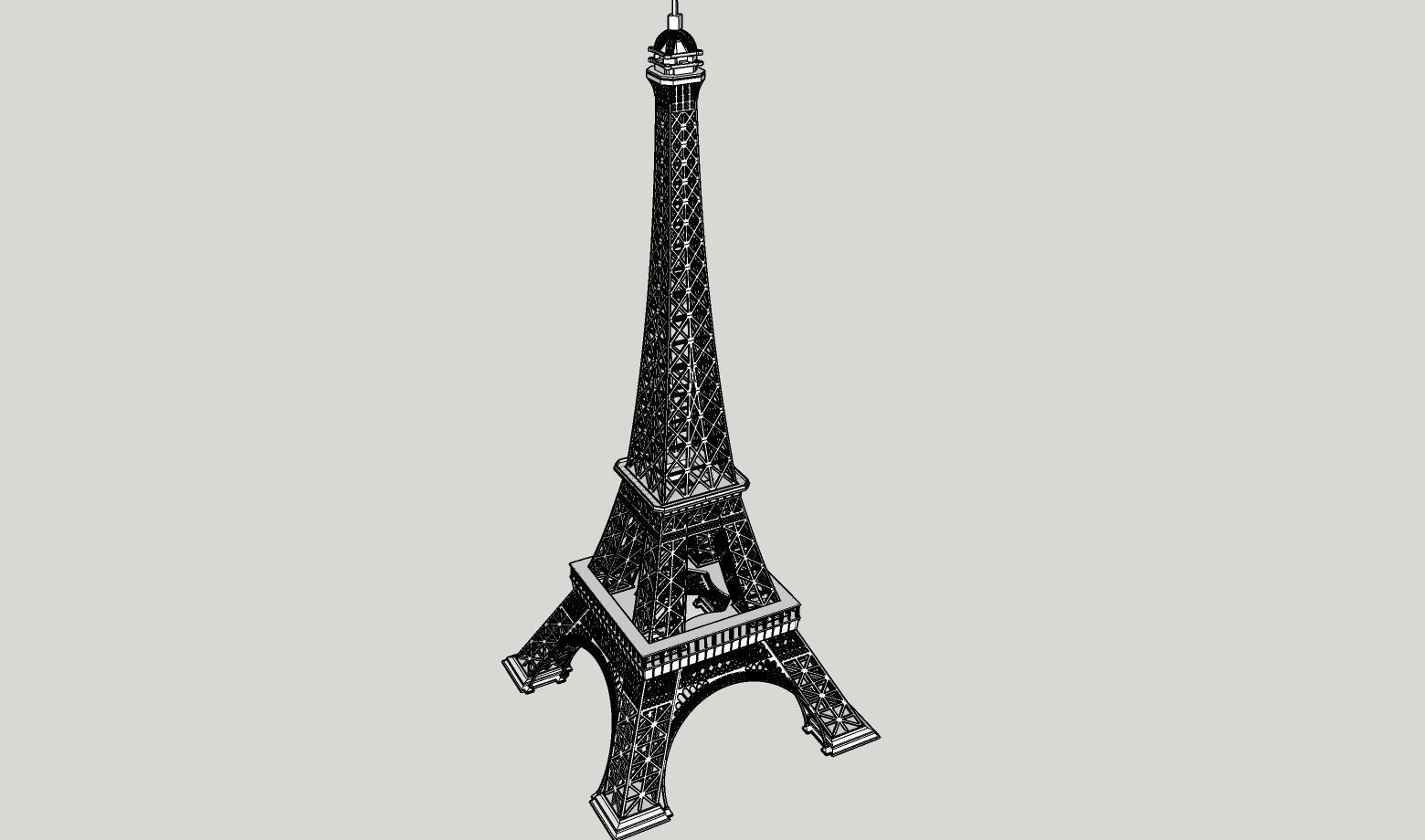 3D Printable Eiffel Tower 3D print model_3