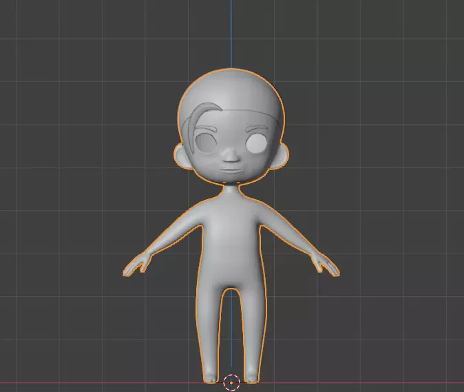 Chibi character base Free 3D model
