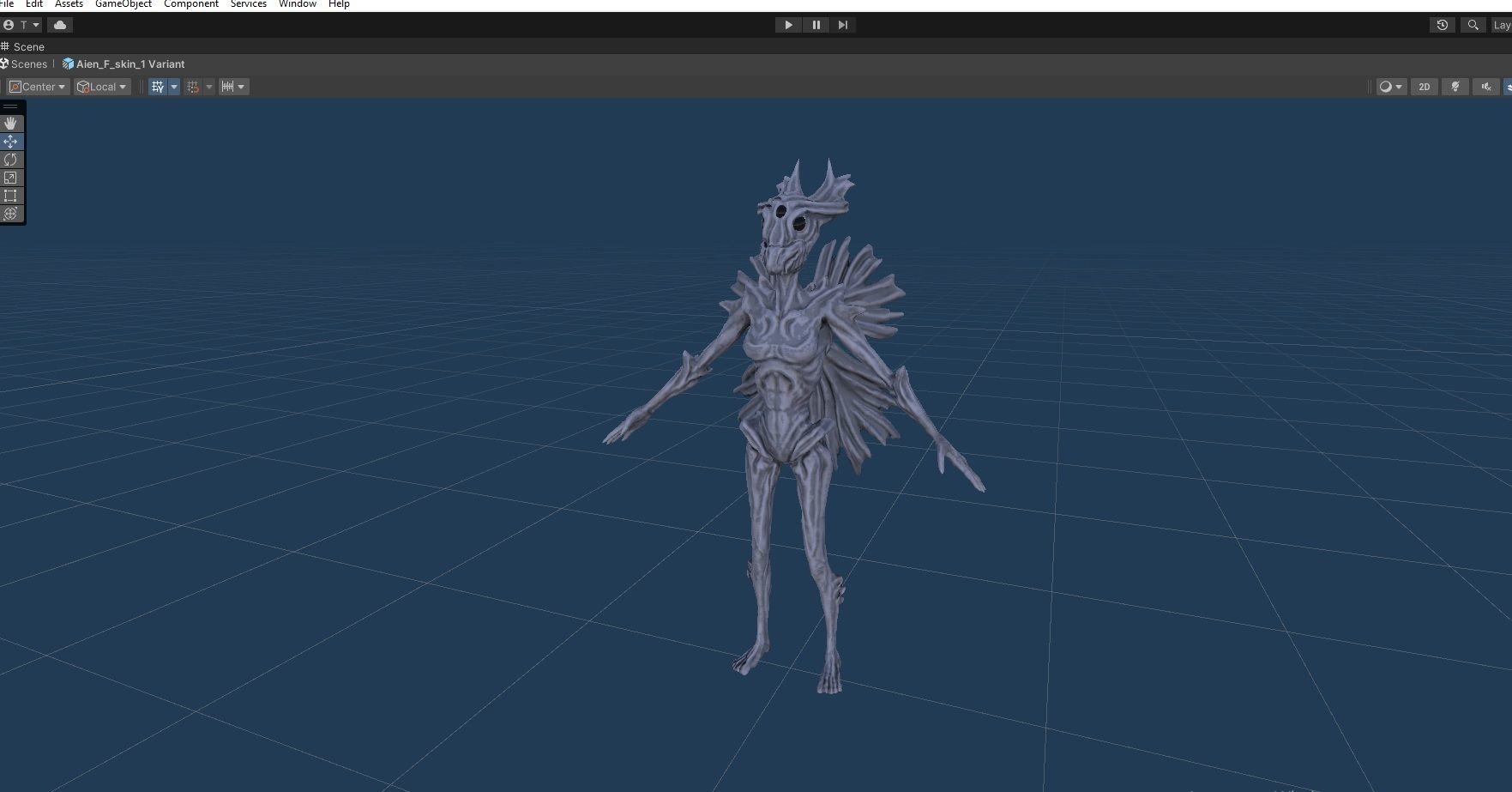 Alien F  Low-poly 3D model_16