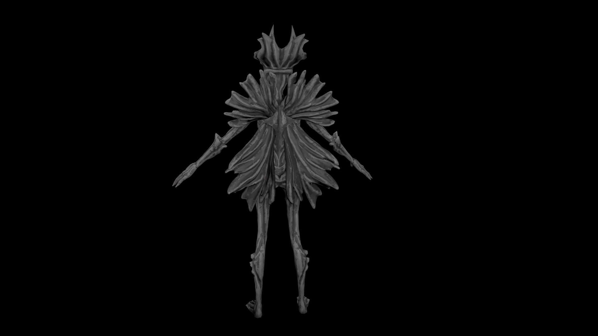 Alien F  Low-poly 3D model_11