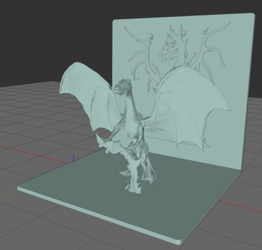 Dragon bookend 3D print model_6