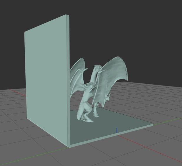 Dragon bookend 3D print model_2