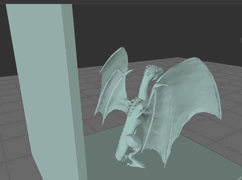 Dragon bookend 3D print model_4