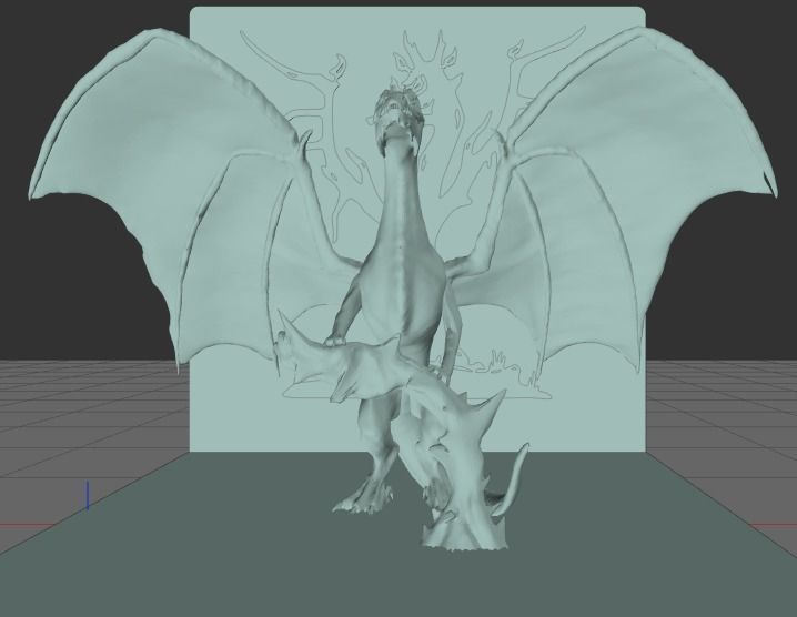 Dragon bookend 3D print model_5