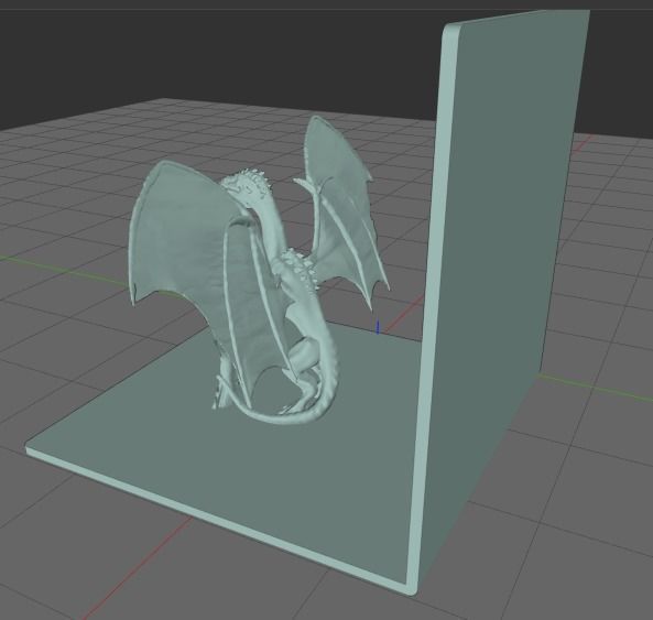 Dragon bookend 3D print model_8