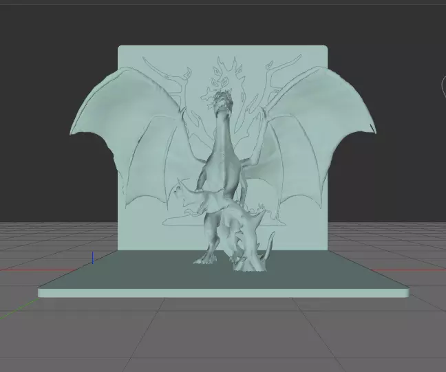 Dragon bookend 3D print model_0