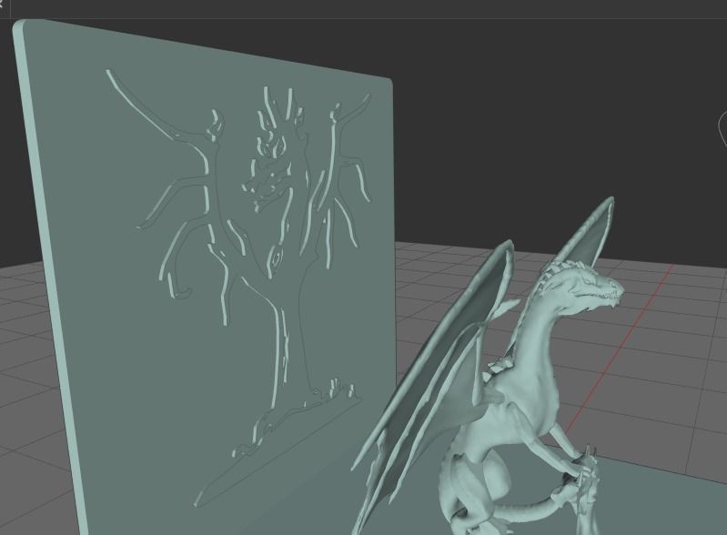 Dragon bookend 3D print model_3