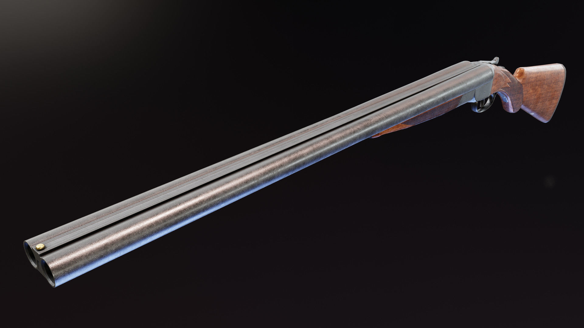 Colt 1883 Shotgun Low-poly 3D model_3