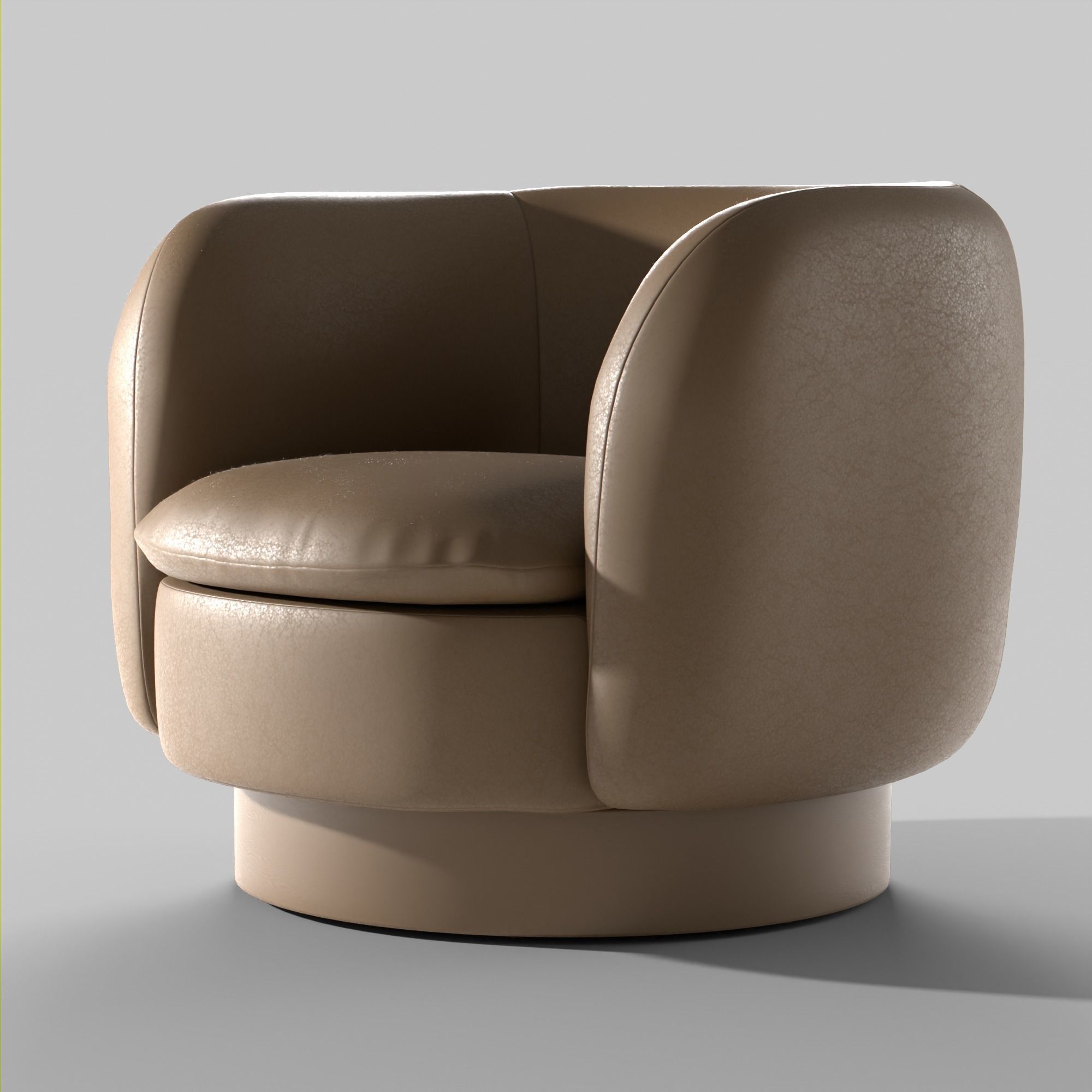 Swivel Chair Low-poly 3D model_2