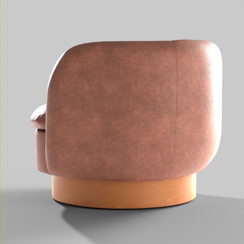 Swivel Chair Low-poly 3D model_4