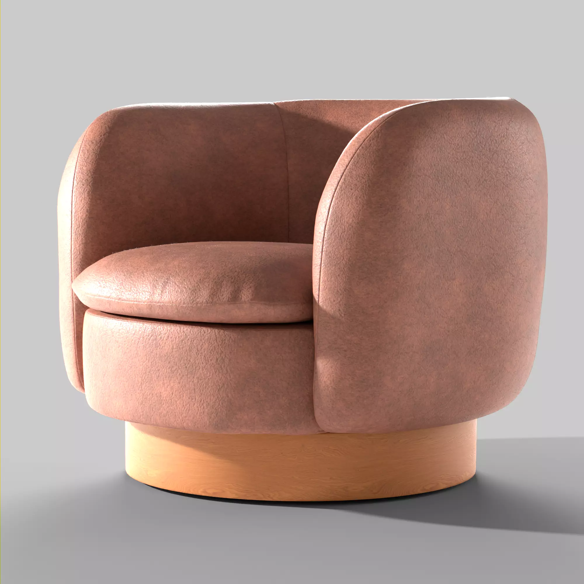 Swivel Chair Low-poly 3D model_0