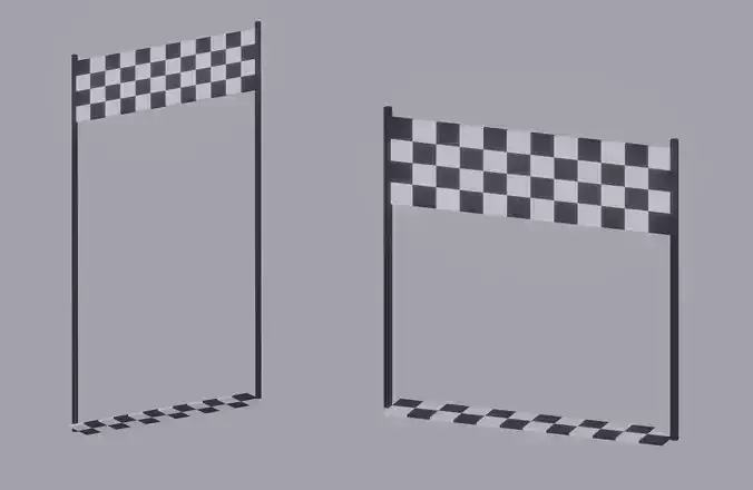 Finish Line Low-poly 3D model