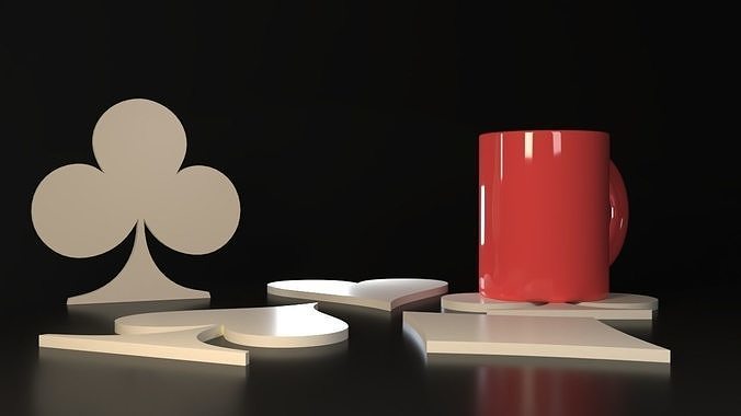Card Icons Coasters 3D print model