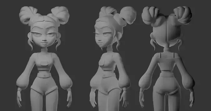 Female model Low-poly 3D model Female model Low-poly 3D model