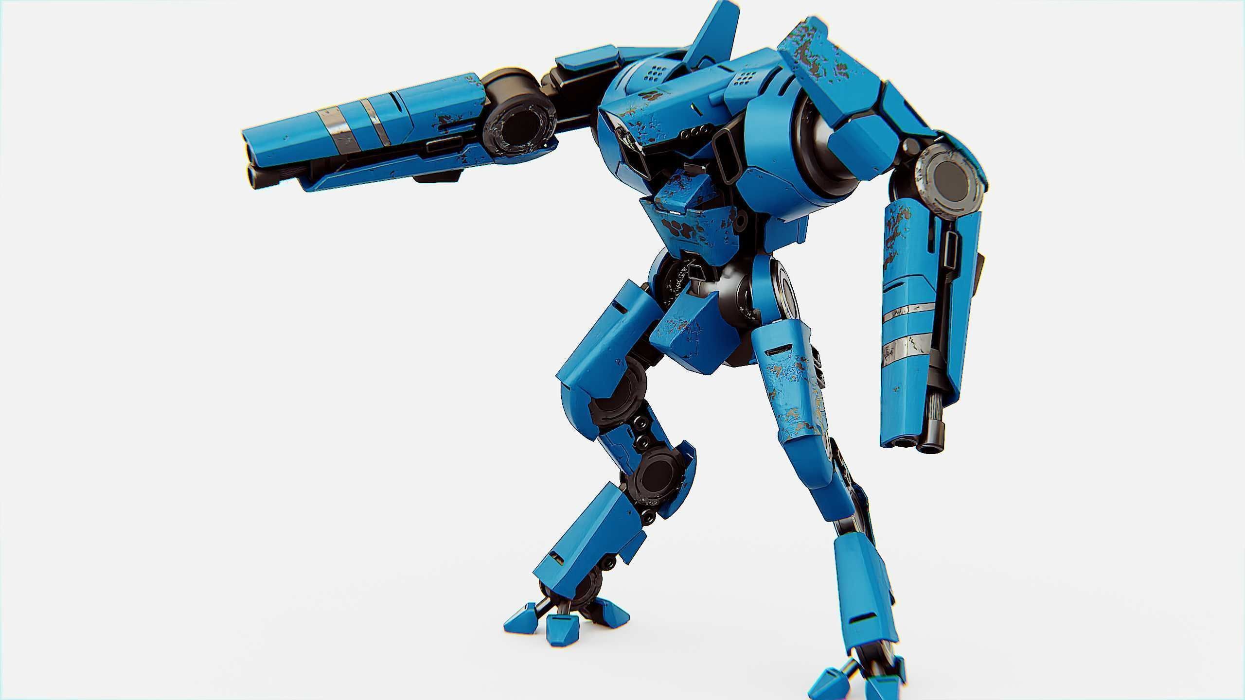 BATTLE DROID DOMIAN Rigged for Unreal Engine - Unity - MIXAMO 3D model_4