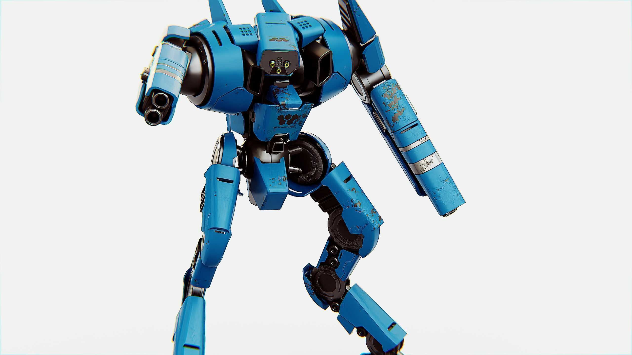 BATTLE DROID DOMIAN Rigged for Unreal Engine - Unity - MIXAMO 3D model_22