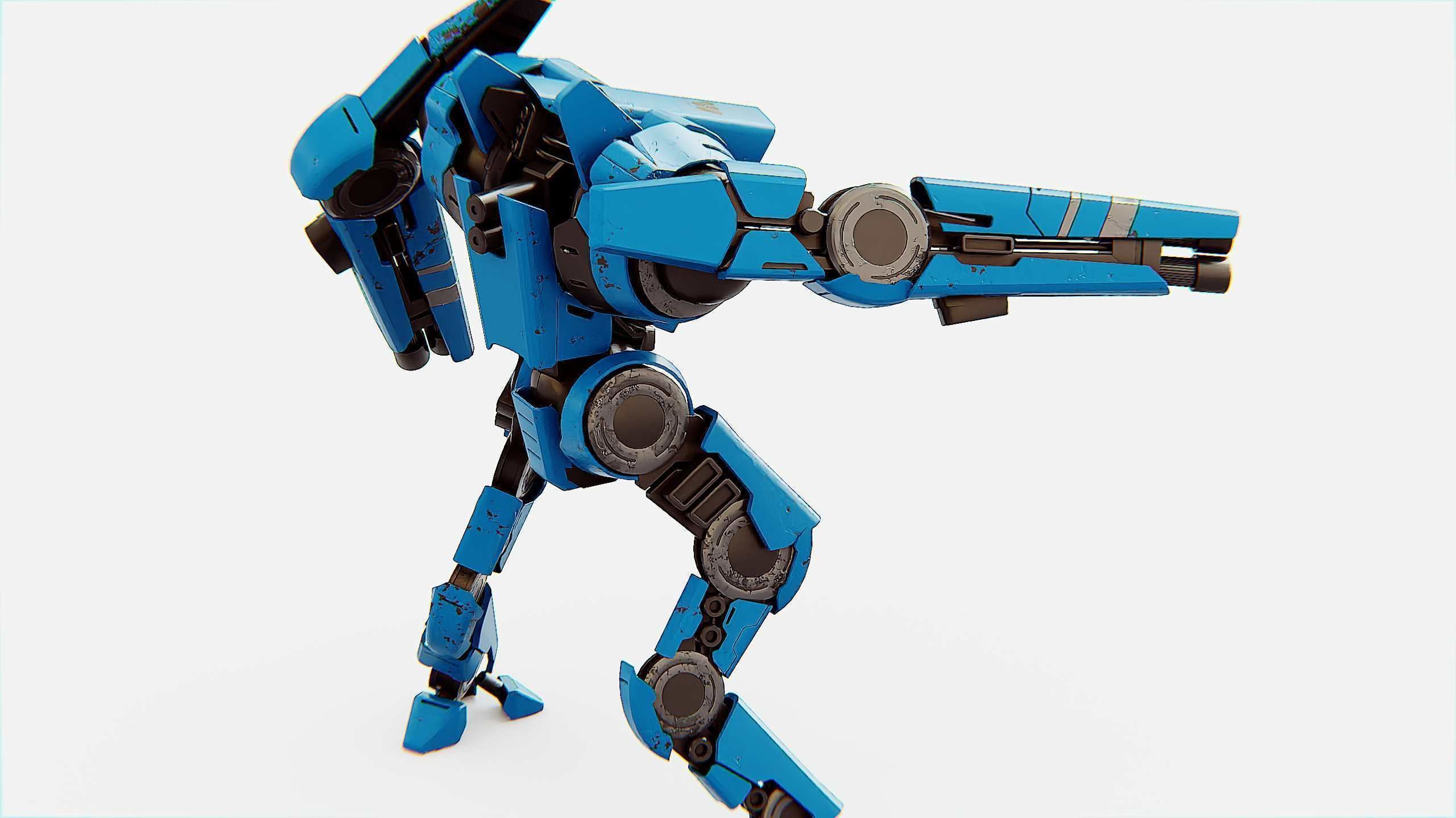 BATTLE DROID DOMIAN Rigged for Unreal Engine - Unity - MIXAMO 3D model_15