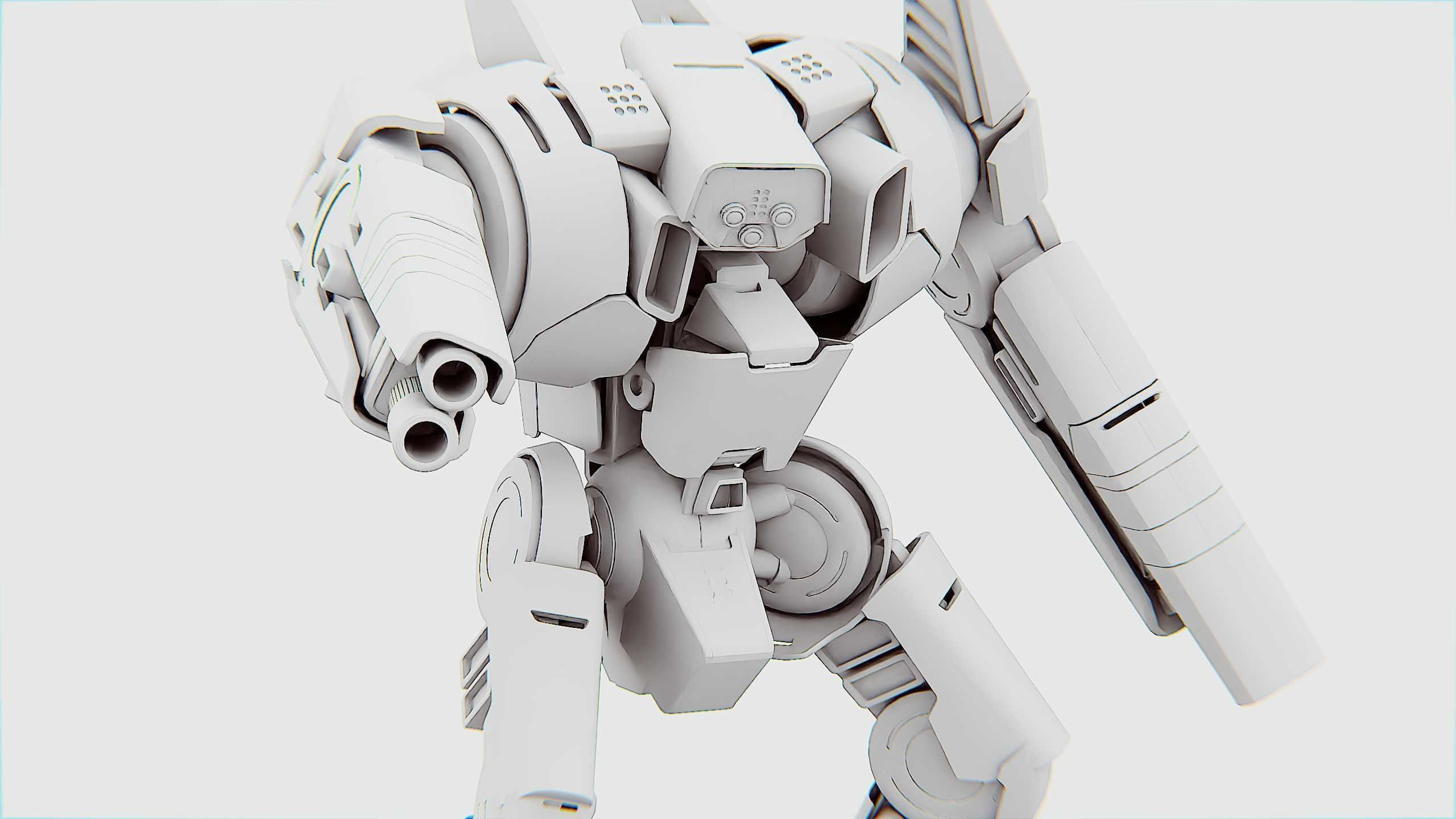 BATTLE DROID DOMIAN Rigged for Unreal Engine - Unity - MIXAMO 3D model_34