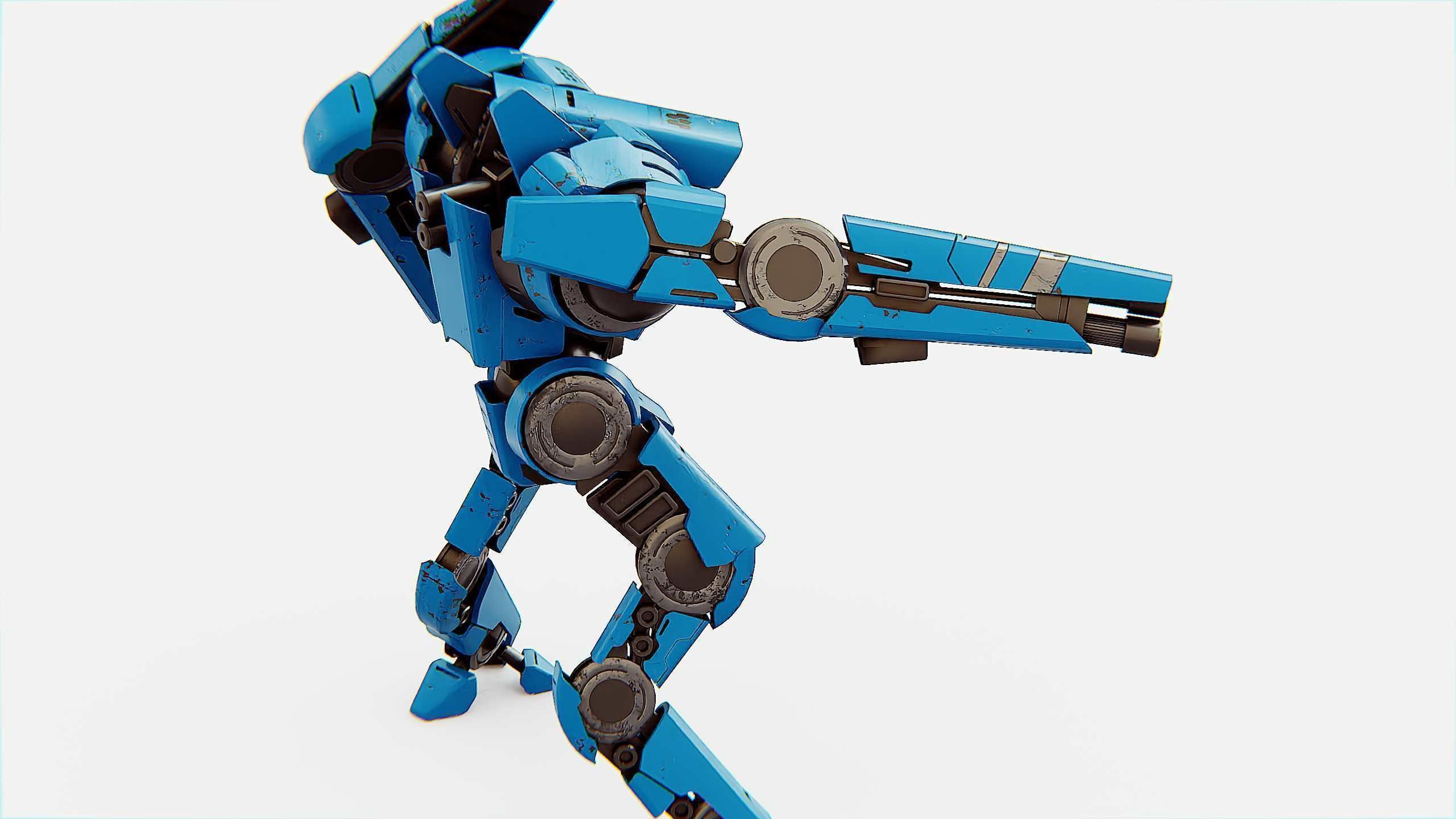 BATTLE DROID DOMIAN Rigged for Unreal Engine - Unity - MIXAMO 3D model_16