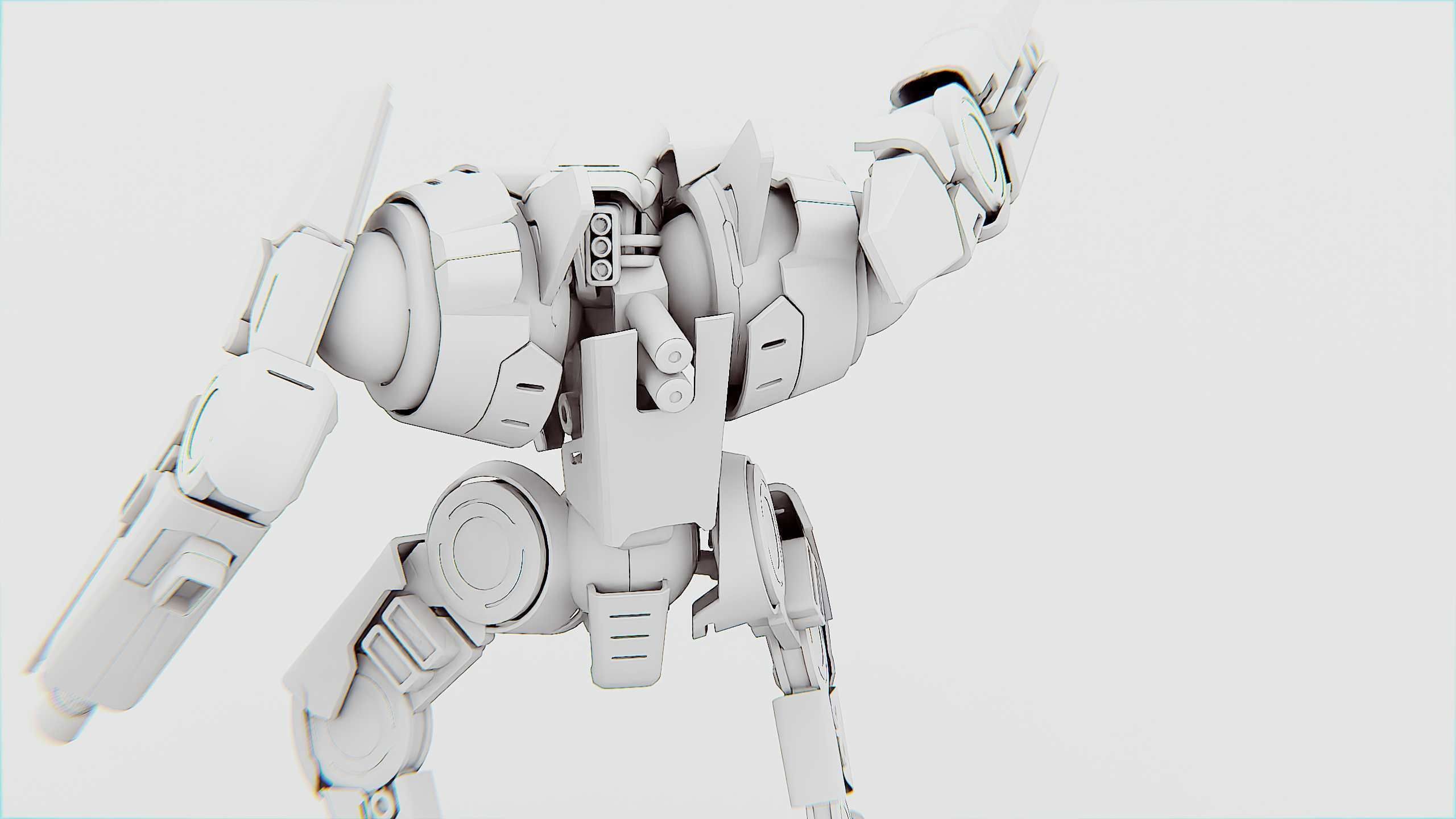 BATTLE DROID DOMIAN Rigged for Unreal Engine - Unity - MIXAMO 3D model_36