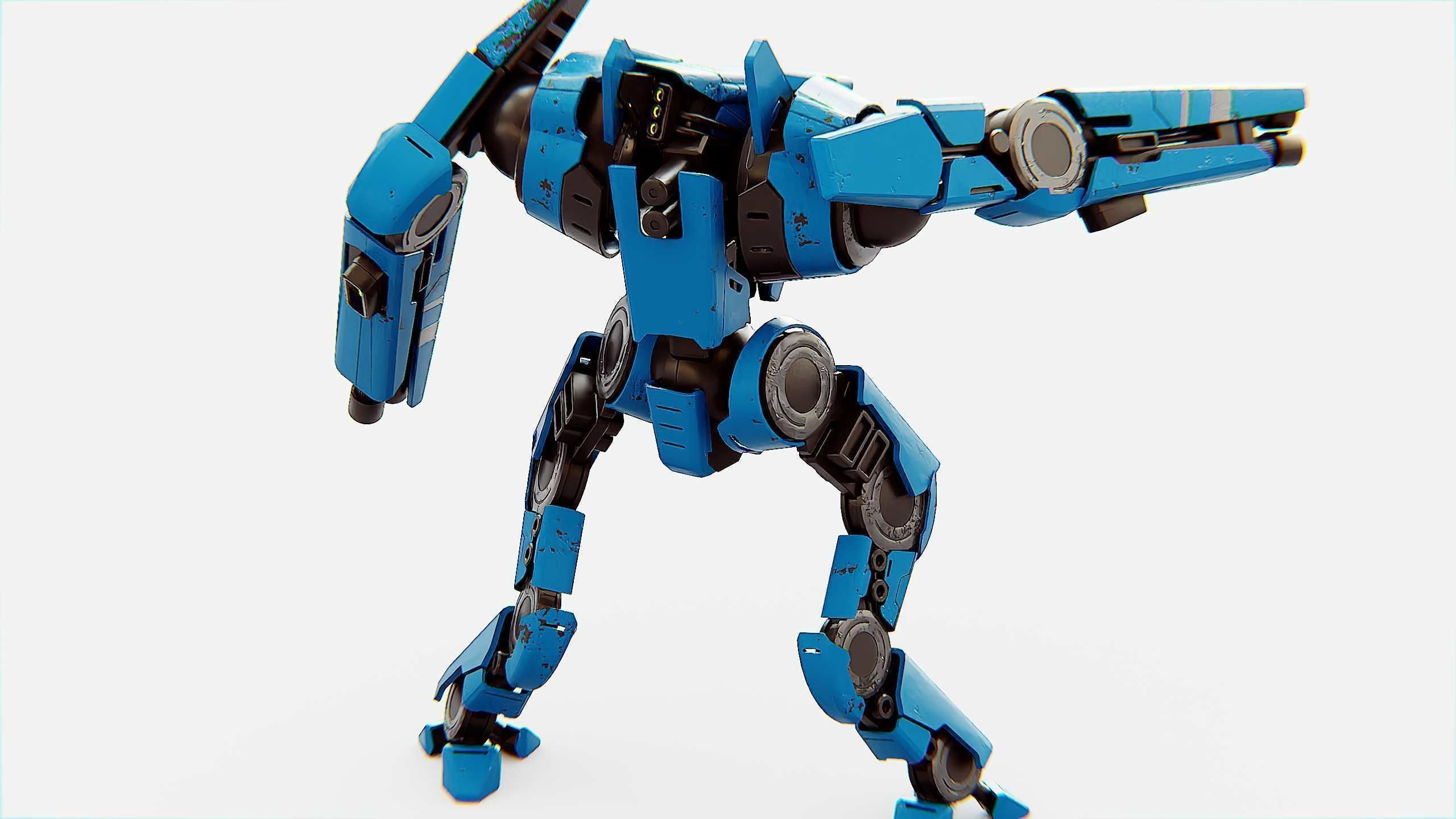 BATTLE DROID DOMIAN Rigged for Unreal Engine - Unity - MIXAMO 3D model_13