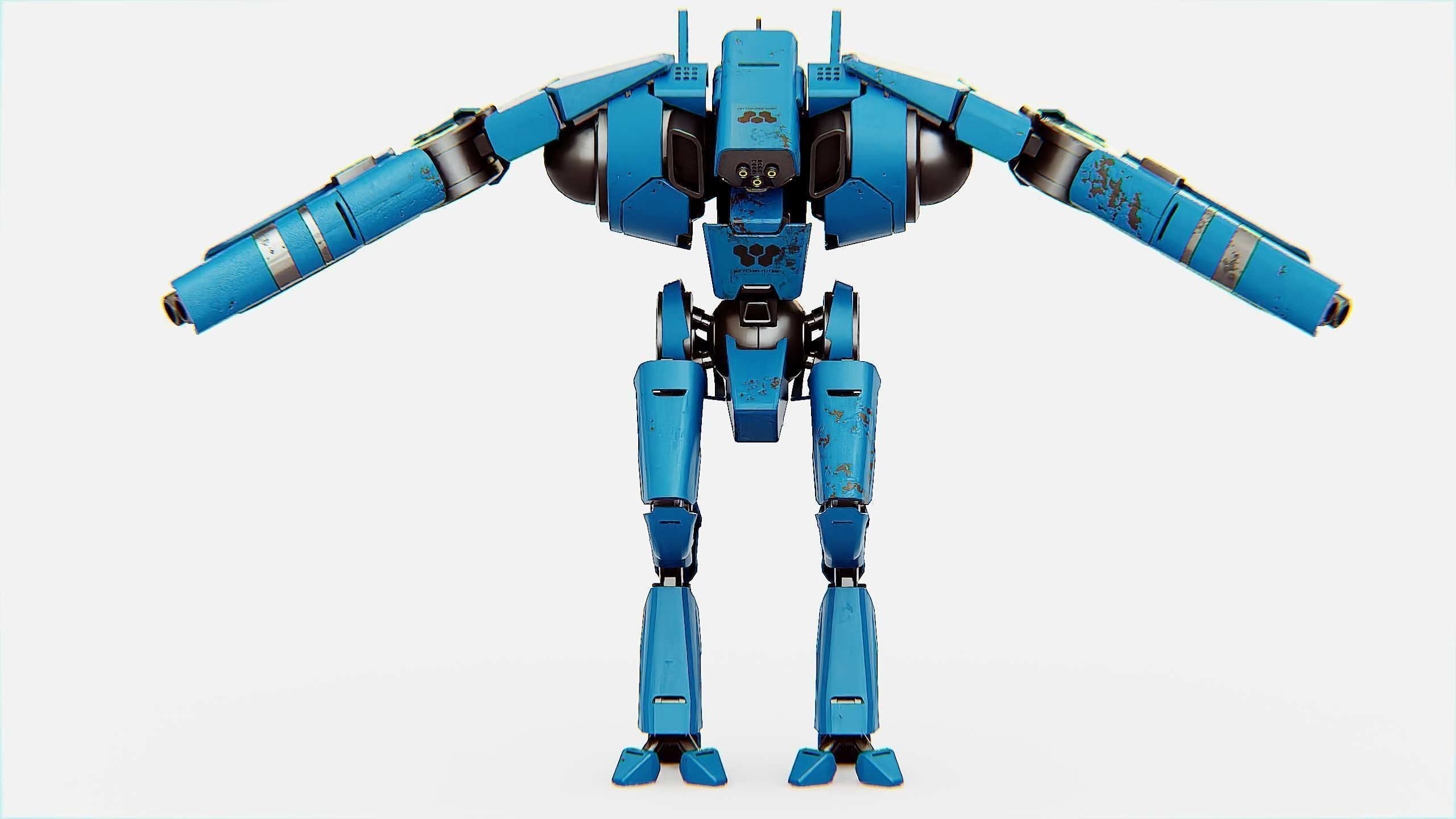 BATTLE DROID DOMIAN Rigged for Unreal Engine - Unity - MIXAMO 3D model_30