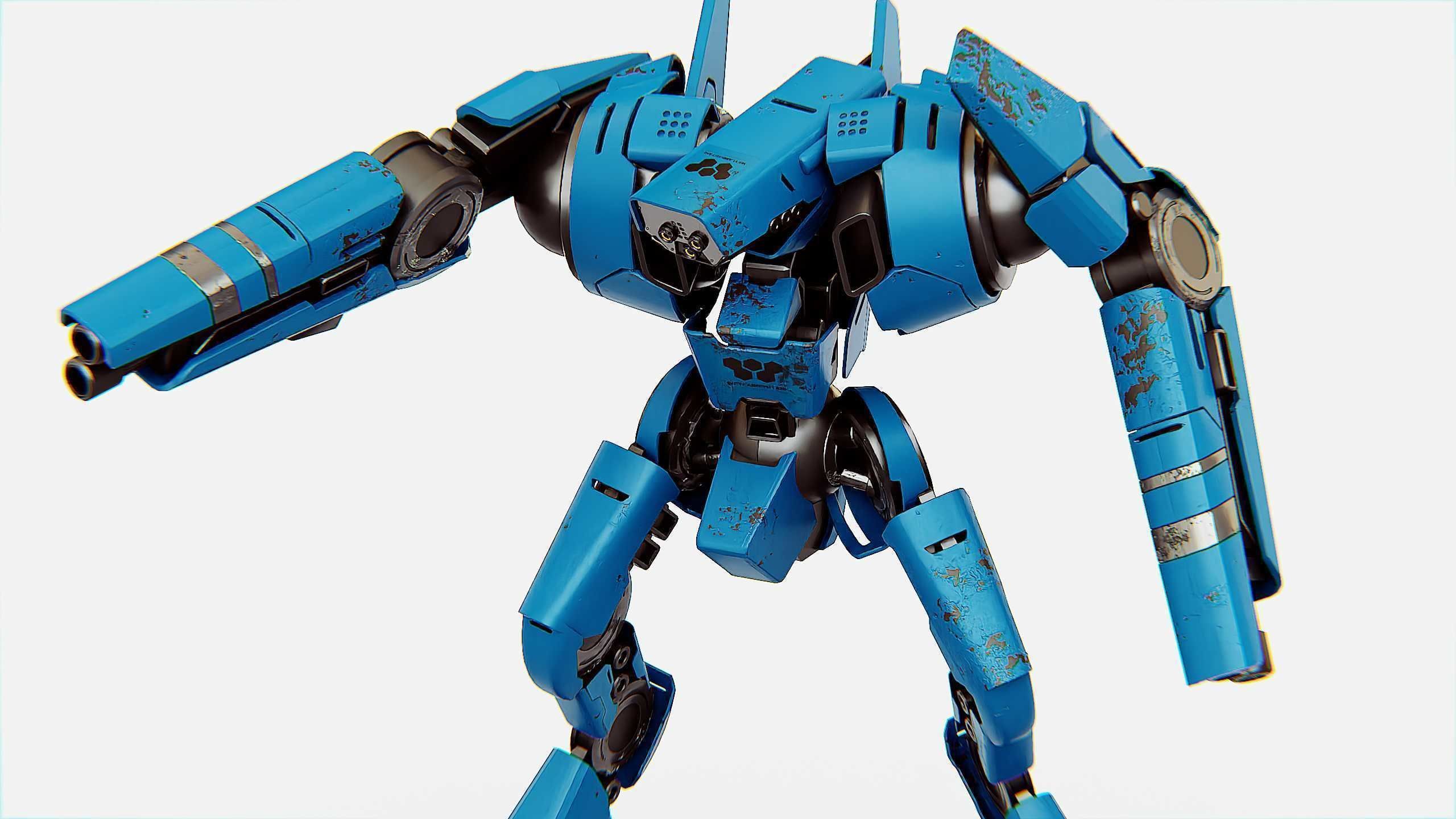 BATTLE DROID DOMIAN Rigged for Unreal Engine - Unity - MIXAMO 3D model_29